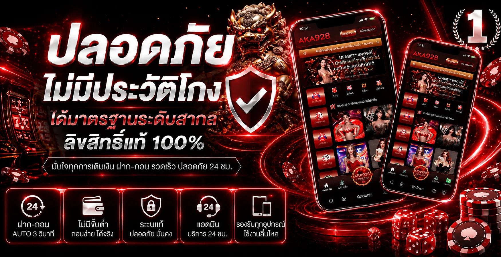 ระบบความปลอดภัยและฝากถอนออโต้ AKA928